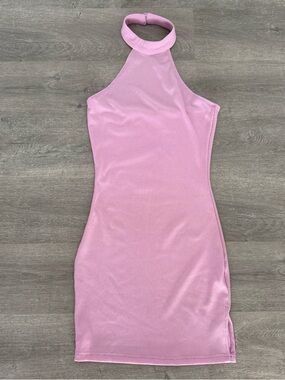 Superdown Baby Pink Sleeveless Halter Bodycon Dress Size XS